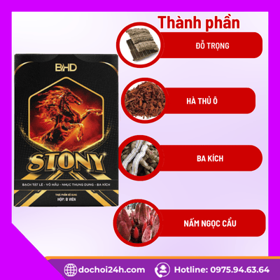Viên kẹo ngậm Stony hỗ trợ sinh lý nam giới chính hãng Thành phần thảo dược thiên nhiên trong viên ngậm Kẹo Stony