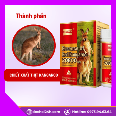 Thành phần trong tinh chất Essence Of Red Kangaroo 20800 Max