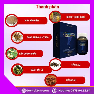 Thành phần trong viên Dura Men và lợi ích từng thảo dược chính