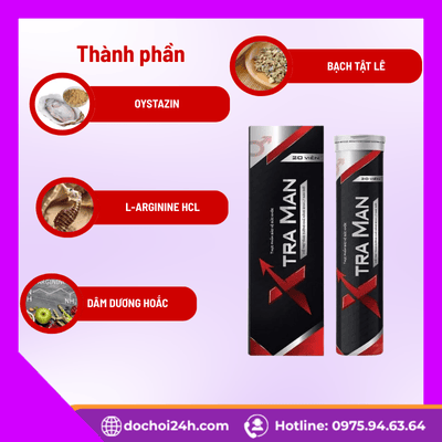 Xtraman Black Viên sủi hỗ trợ sinh lý nam cải thiện xuất tinh sớm Thành phần viên sủi Xtraman Black và đặc điểm nổi bật