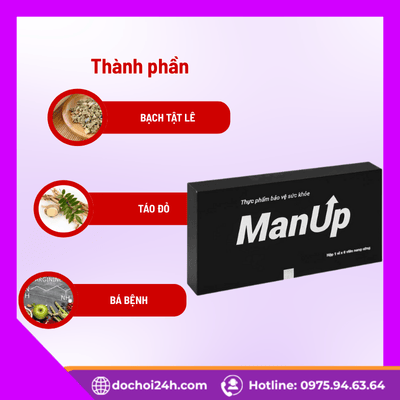 Thành phần viên uống Man Up giúp cải thiện sinh lý và sức bền