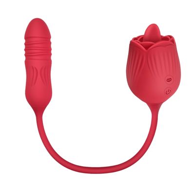 Trứng rung tình yêu hoa hồng 2 đầu rung thụt đa năng dành cho nữ Trứng rung tình yêu hoa hồng 2 đầu