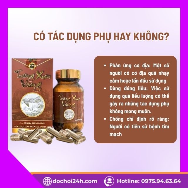 Trường Xuân Vương có tác dụng phụ hay không