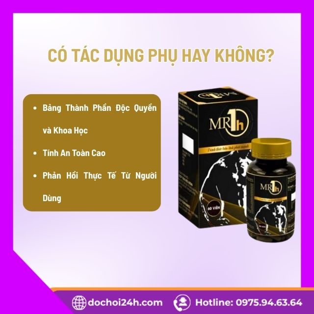 MR 1h Củng Cố Sinh Lực Phái Mạnh 60 viên Viên Uống MR 1h Dùng Có Tốt Không?