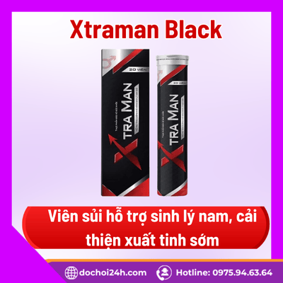 Xtraman Black Viên sủi hỗ trợ sinh lý nam cải thiện xuất tinh sớm Viên sủi Xtraman Black là gì? Thông tin sản phẩm và công dụng chính
