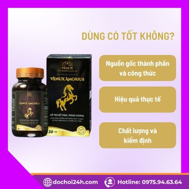 Viên uống Venux Amorius dùng có tốt không?