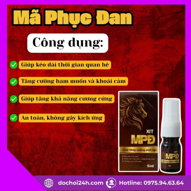 Xịt chống xuất tinh sớm Mã Phục Đan tăng thời gian cho nam giới Xịt Mã Phục Đan