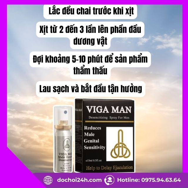 Xịt Viga Man hỗ trợ kéo dài thời gian quan hệ cho nam giới Xịt Viga Man