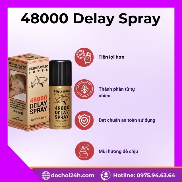 Ưu điểm vượt trội của dòng xịt 48000 Delay Spray