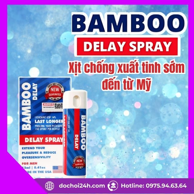 Chai xịt chống xuất tinh sớm Bamboo Delay đến từ Mỹ dành cho nam giới Chai xịt Bamboo Delay