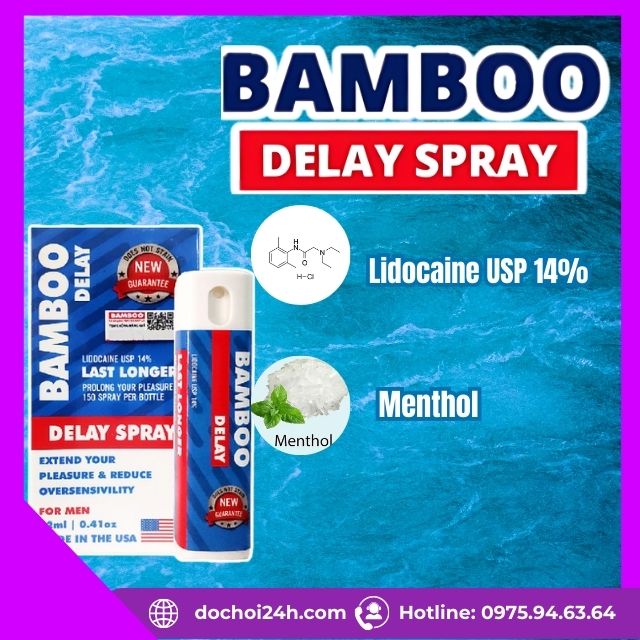 Chai xịt chống xuất tinh sớm Bamboo Delay đến từ Mỹ dành cho nam giới Chai xịt Bamboo Delay