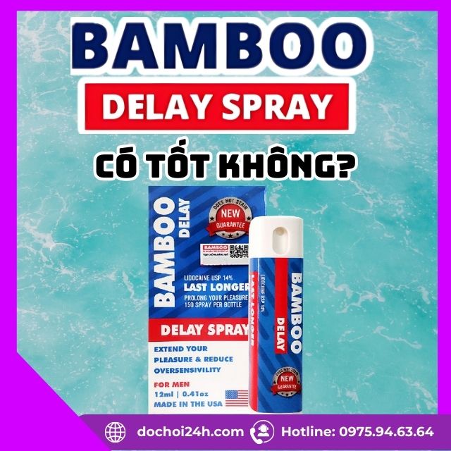 Chai xịt chống xuất tinh sớm Bamboo Delay đến từ Mỹ dành cho nam giới Chai xịt Bamboo Delay