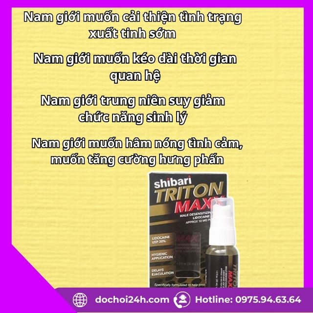 Chai xịt Shibari Triton Maxx 