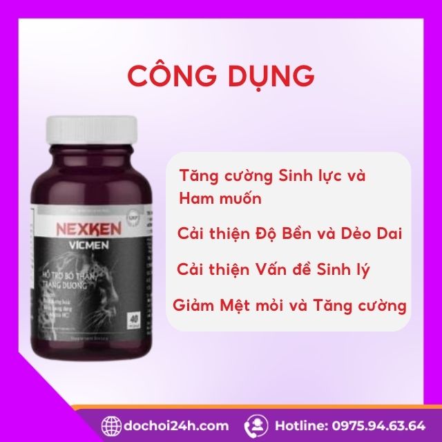 Viên Uống Tăng Cường Sinh Lý Nam Tự Nhiên Nexken Vicmen Công Dụng Thực Tế Của Nexken Vicmen