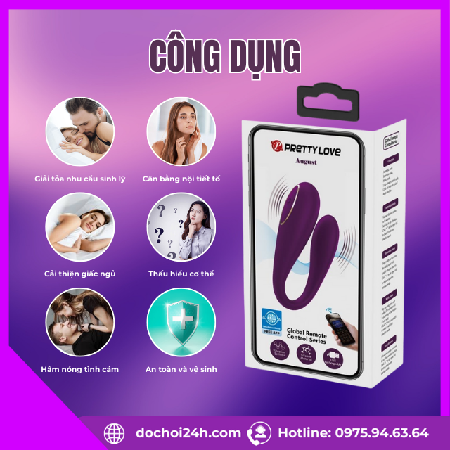 Công dụng của Máy rung âm vật Pretty Love August