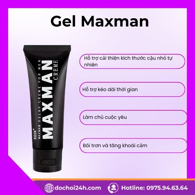Công dụng hỗ trợ sinh lý vượt trội của Gel Maxman