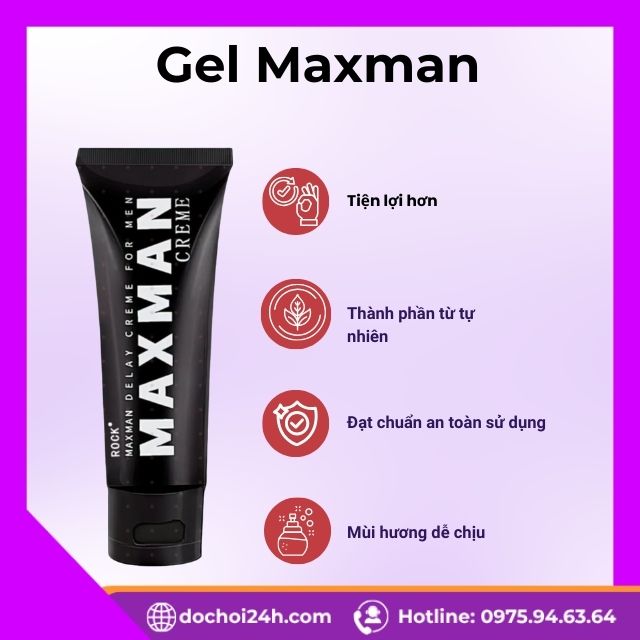 Những ưu điểm nổi bật giúp Gel Maxman chinh phục phái mạnh