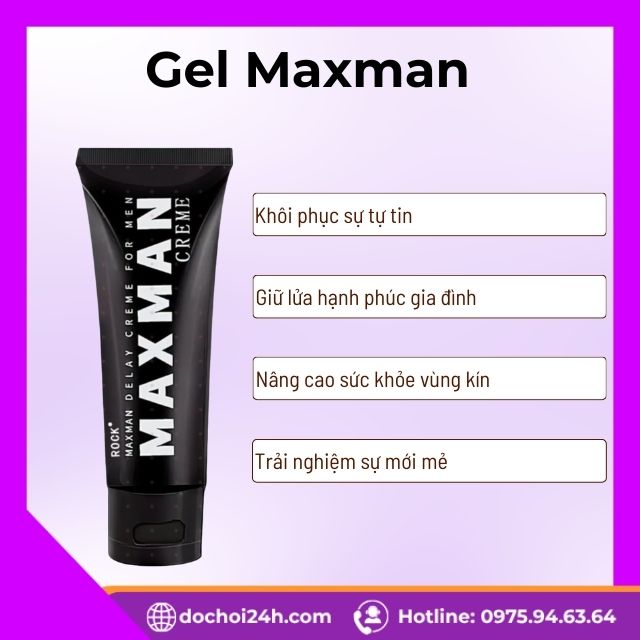 Lợi ích thiết thực khi sử dụng Gel Maxman mỗi ngày