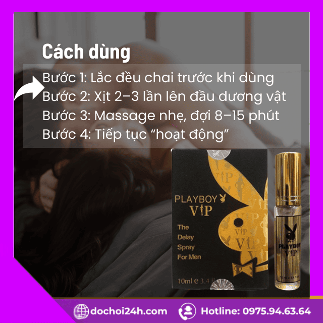Hướng dẫn dùng xịt Playboy VIP đúng chuẩn để mang lại hiệu quả tốt