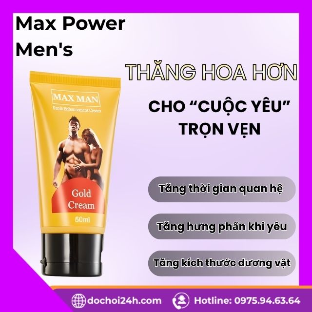 Giới thiệu tổng quan về kem bôi Max Power Men's