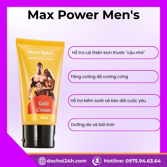 Công dụng hỗ trợ đặc biệt của Max Power Men's