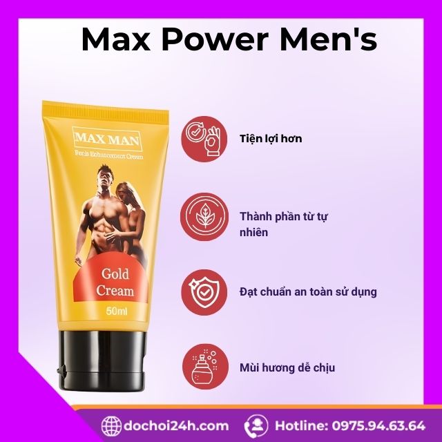 Ưu điểm của dòng sản phẩm Max Power Men's