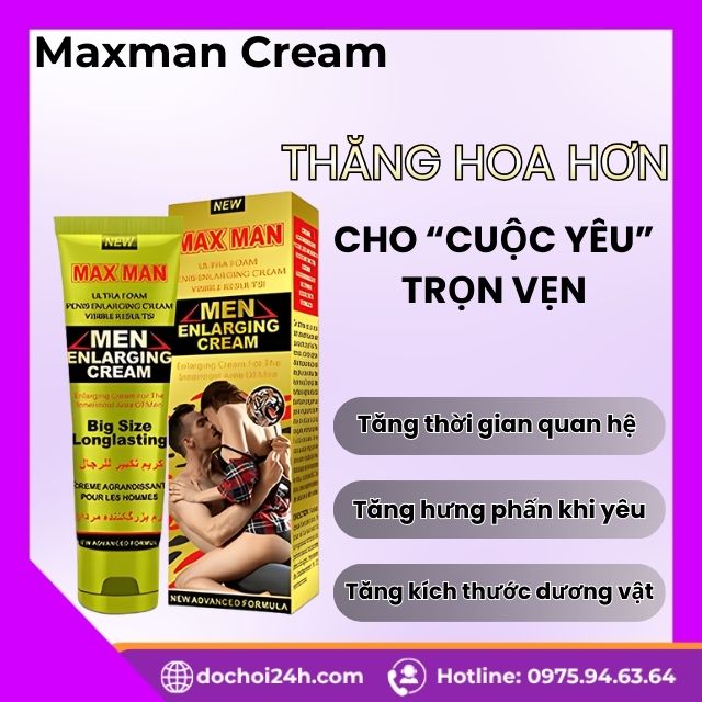 Giới thiệu tổng quan về sản phẩm Maxman Cream