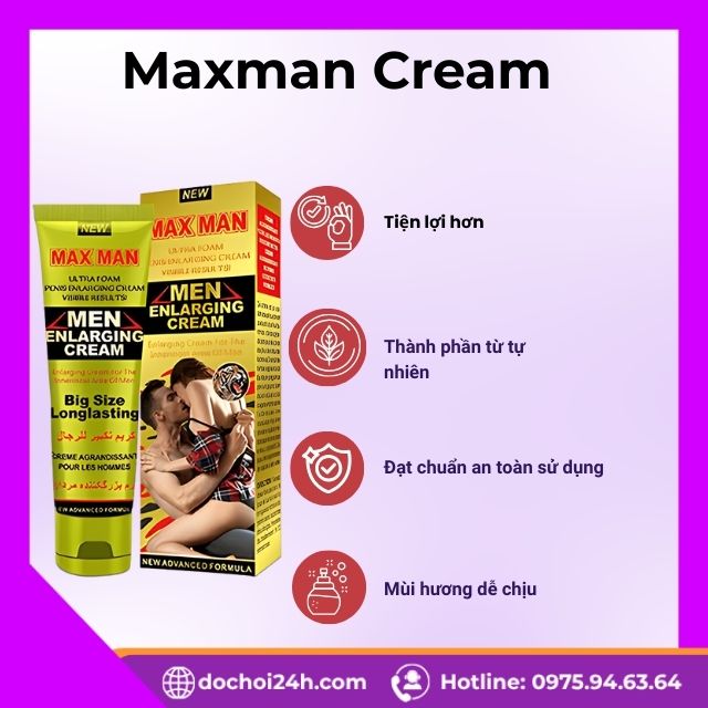 Những ưu điểm của Maxman Cream khiến anh em tin dùng