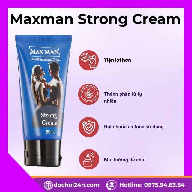 Ưu điểm của dòng sản phẩm Maxman Strong Cream
