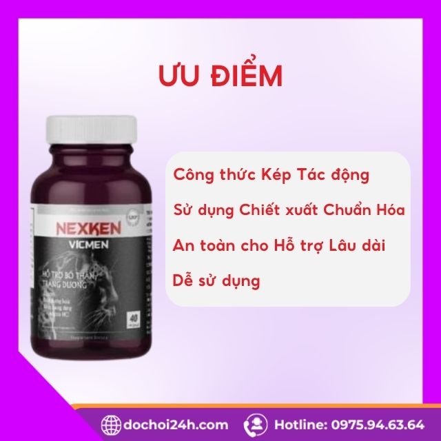 Viên Uống Tăng Cường Sinh Lý Nam Tự Nhiên Nexken Vicmen Nexken Vicmen Có Tốt Không