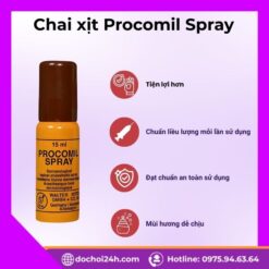 Ưu điểm nổi bật của dòng chai xịt Procomil Spray