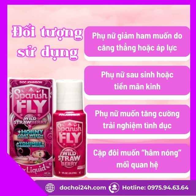 Spanish Fly Wild Straw Berry nước uống kích thích ham muốn dành cho nữ Spanish Fly Wild Strawberry