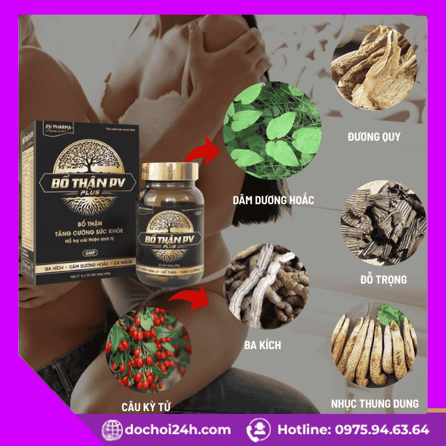 Thành phần chính trong viên uống Bổ Thận PV Plus cho nam giới