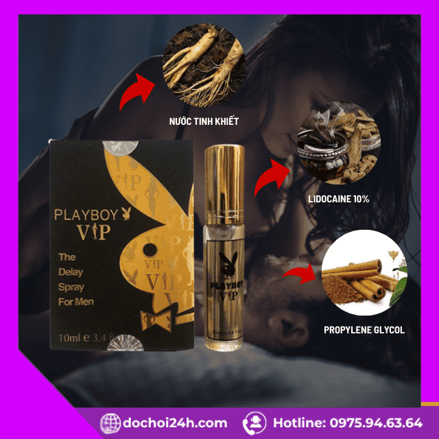 Thành phần trong xịt Playboy VIP hỗ trợ kiểm soát độ nhạy hiệu quả