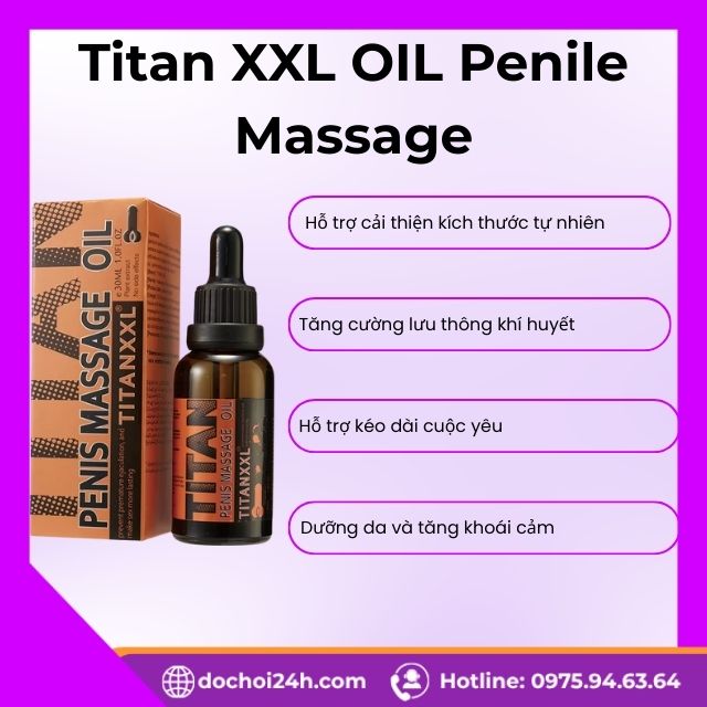 Titan XXL OIL Penile Massage chống xuất tinh sớm Công dụng thực tế của TITAN XXL OIL Penile Massage
