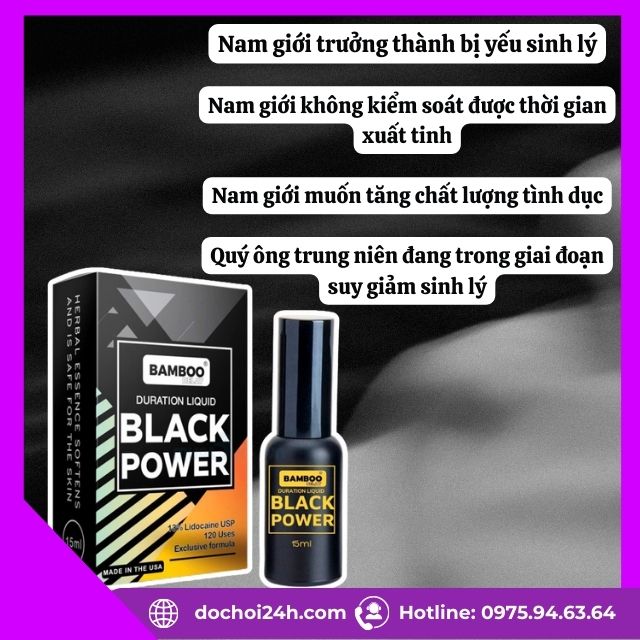 Xịt Bamboo Delay Black Power