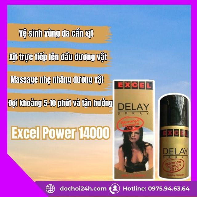 Xịt Excel Power 14000 Delay Spray