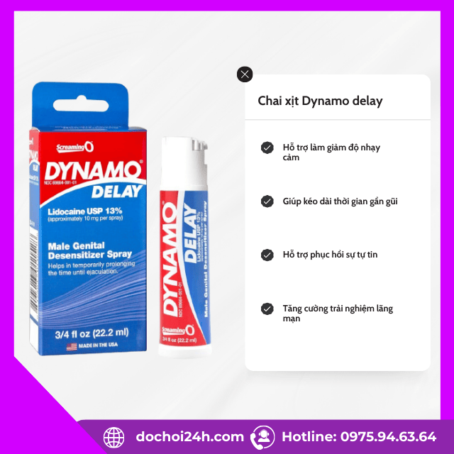 Tác dụng nổi bật của chai xịt dynamo delay