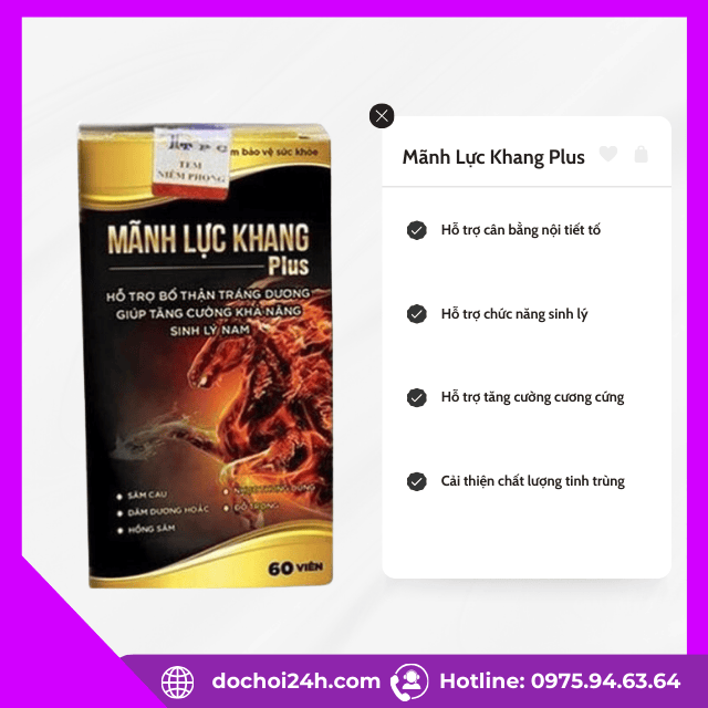 Công dụng nổi bật của viên uống Mãnh lực khang plus