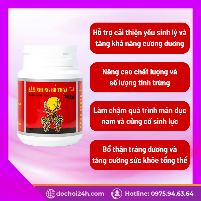 Công dụng "vàng" của Sâm Nhung Bổ Thận TW3