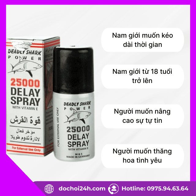 Đối tượng sử dụng chai xịt 25000 Delay Spray