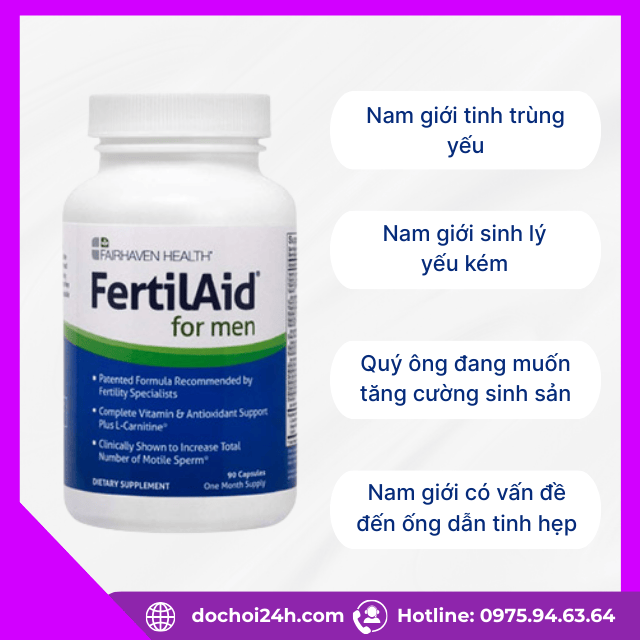 Đối tượng sử dụng viên uống FertilAid For Men