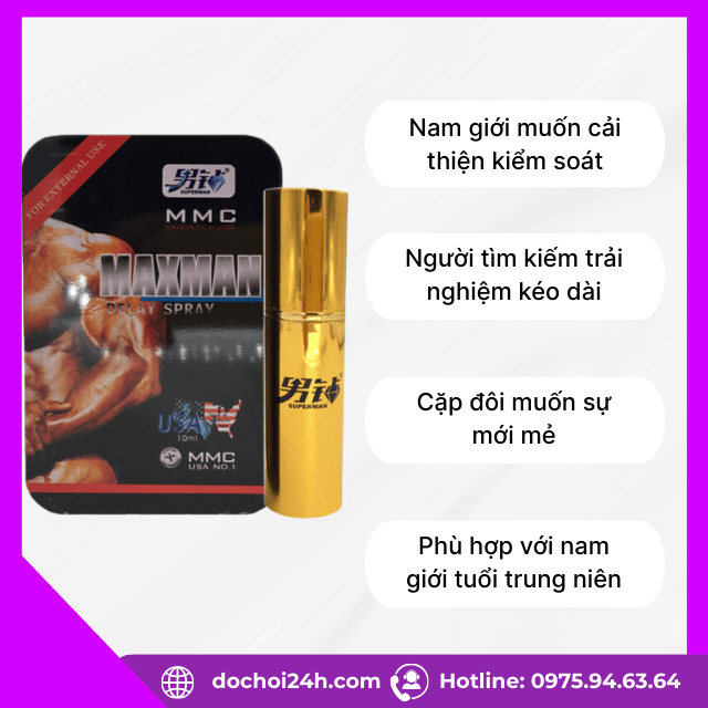 Đối tượng sử dụng chai xịt MAXMAN