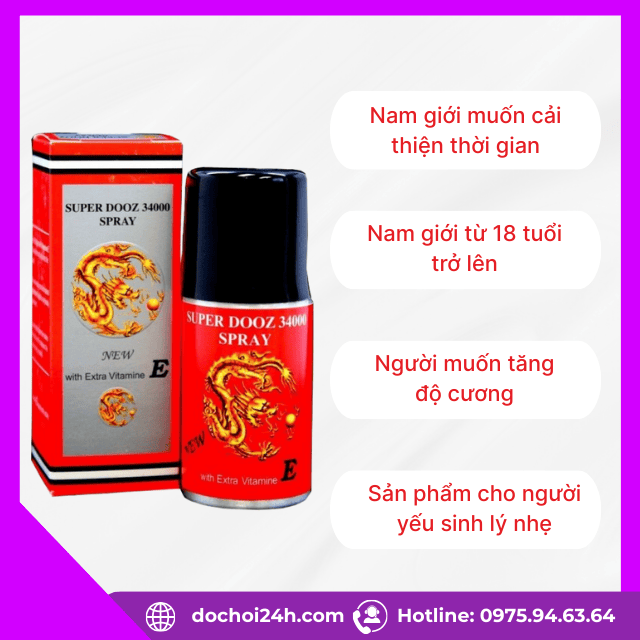Đối tượng nào nên dùng super dooz 34000 spray dragon?
