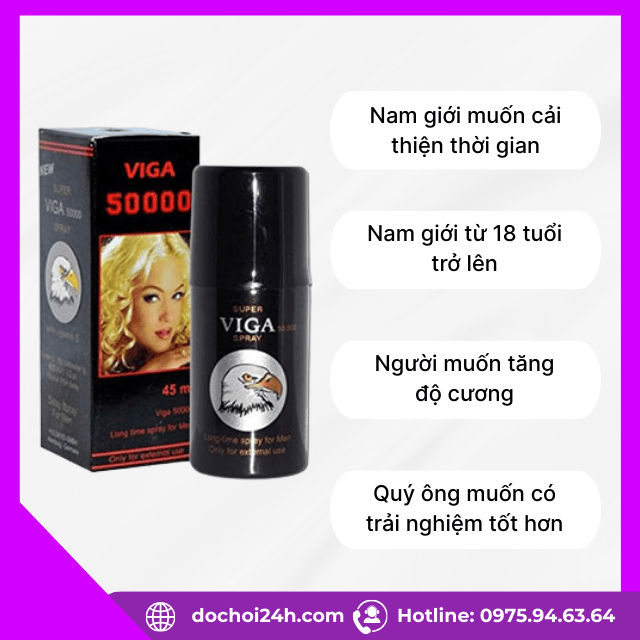 Đối tượng nên sử dụng chai xịt super viga 50000 spray