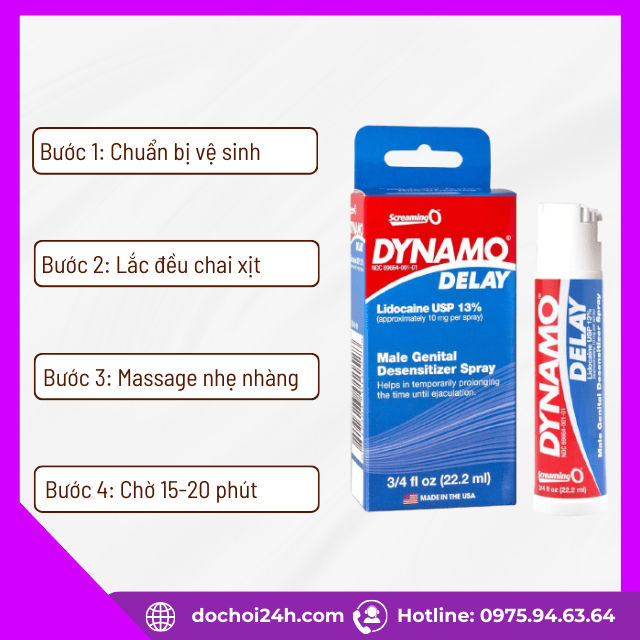 Hướng dẫn cách dùng chai xịt dynamo delay hiệu quả