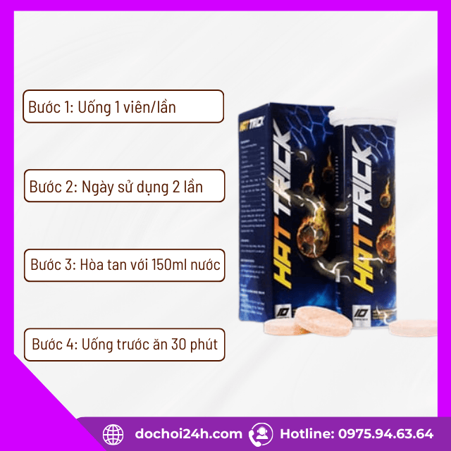 Hướng dẫn cách dùng viên sủi Hattrick đạt hiệu quả tối ưu