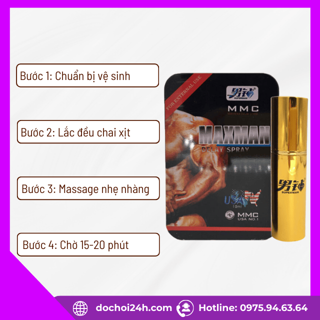 Hướng dẫn cách dùng chai xịt MAXMAN chuẩn xác