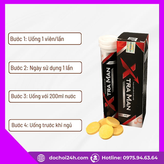 Hướng dẫn cách dùng viên sủi XtraMan hiệu quả