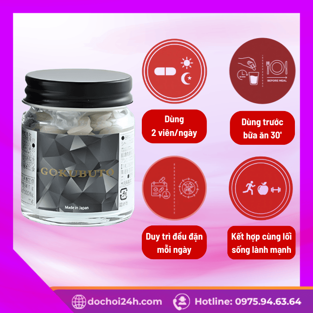 Hướng dẫn sử dụng Gokubuto Nhật Bản theo liệu trình chuẩn